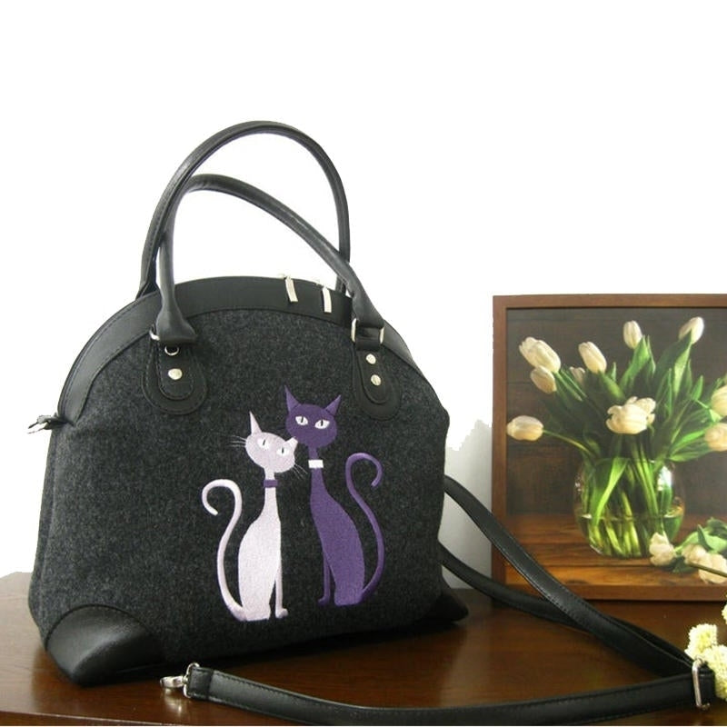 Women Crossbody Bag Cat Pattern Handbag Crossbody Bag Shoulder Bag DTTT Image 4