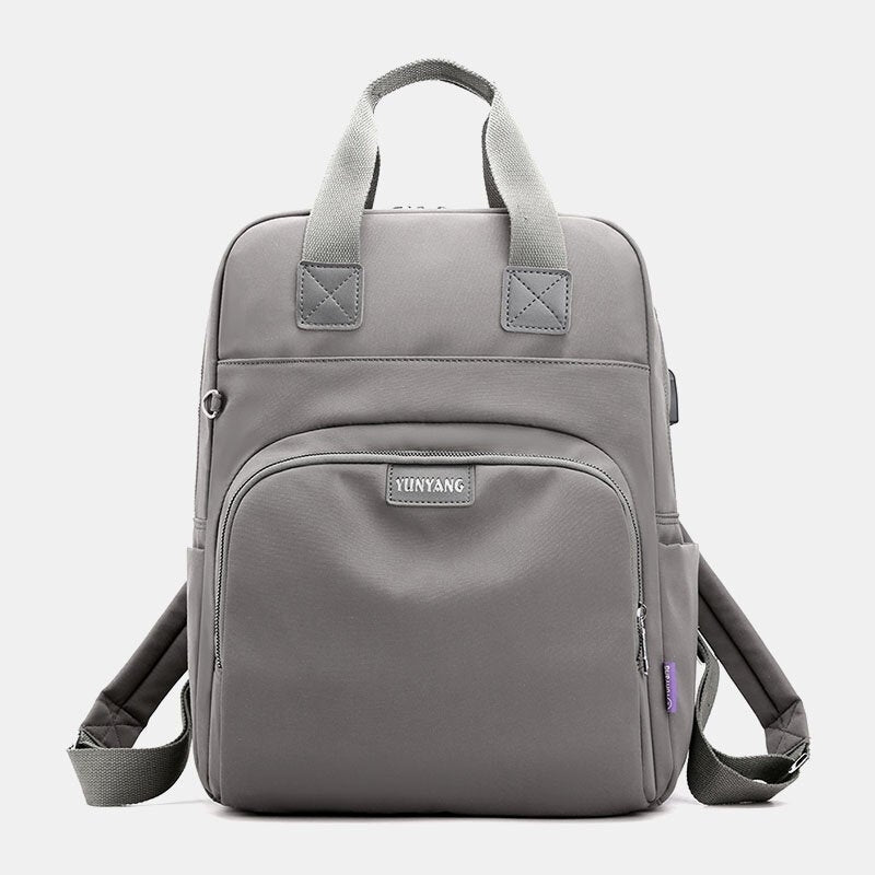 Women Fashion Backpack Large Capacity Bag With USB Charging Port Image 1