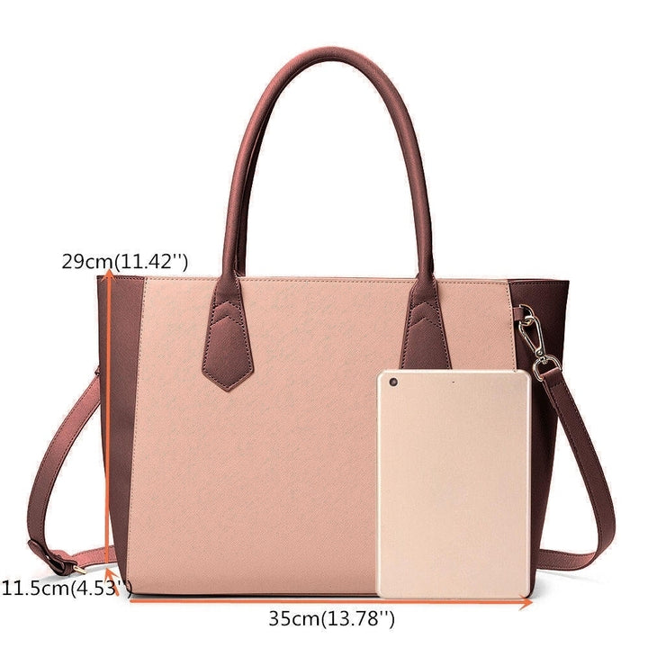 Women Fashion Casual Shopping Multifunction Patchwork Shoulder Bag Handbag Image 4