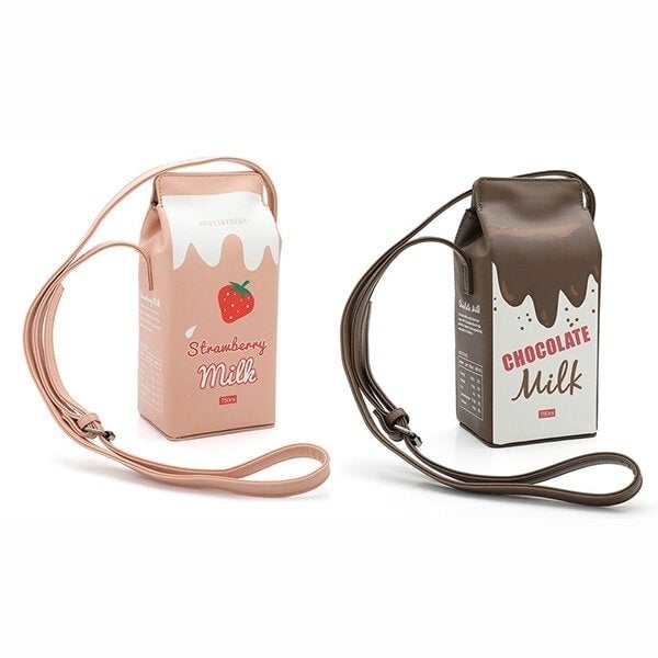 Women Fashion Cute Milk Box Crossbody Bag Casual Phone Bag DTTT Image 8