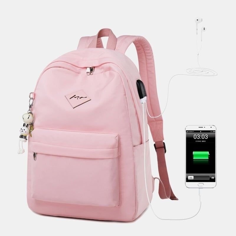 Women Fashion Large Capacity Backpack With USB Charging Port- PPT DTTT Image 2