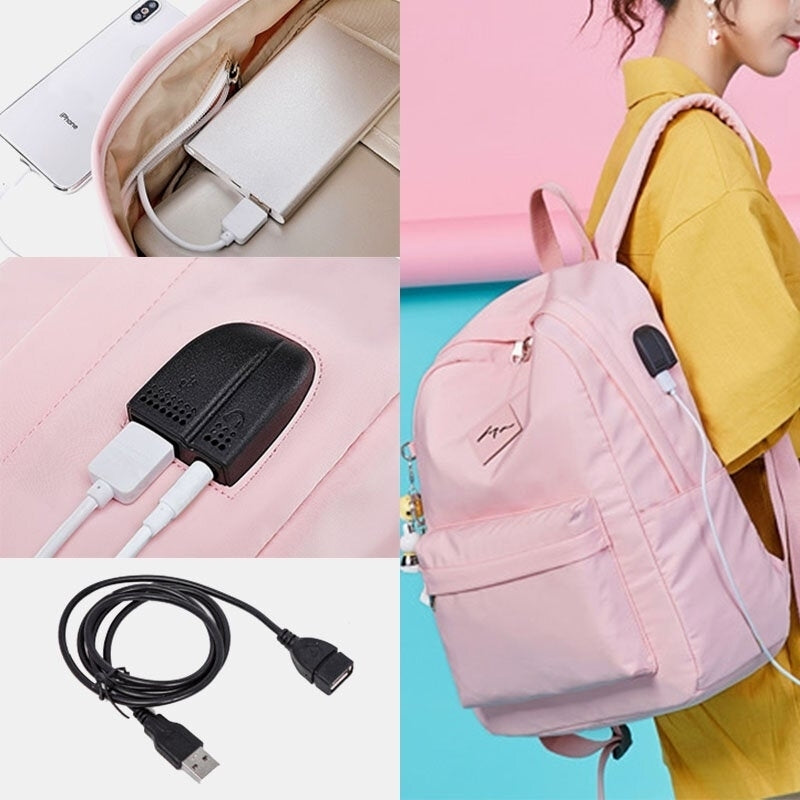 Women Fashion Large Capacity Backpack With USB Charging Port- PPT DTTT Image 6