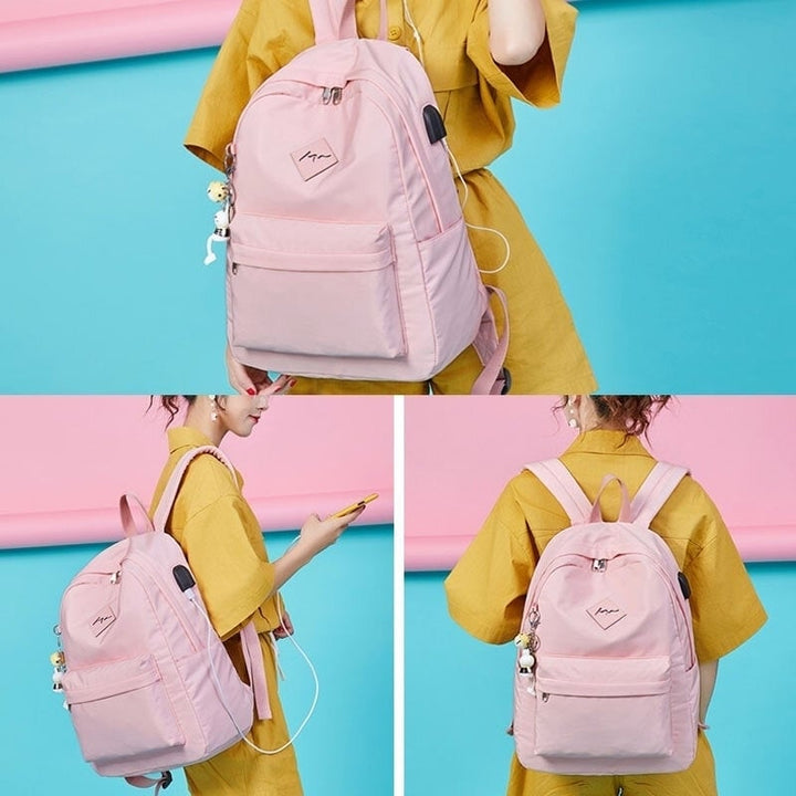 Women Fashion Large Capacity Backpack With USB Charging Port- PPT DTTT Image 8