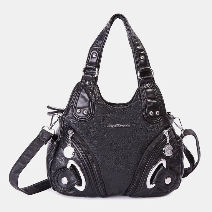 Women Fashion Soft Leather Handbag Solid Crossbody Bag Hnadbag Image 3