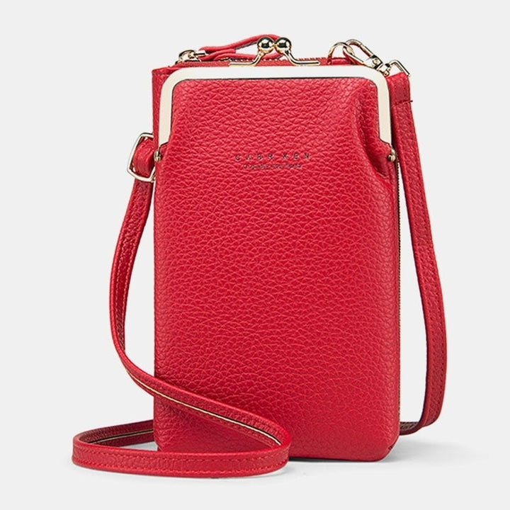 Women Faux Leather Clutches Bag Shoulder Bag Phone Bag Card Holder Image 7