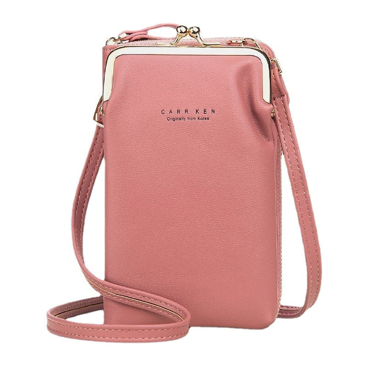 Women 9 Card Slots Phone Bag Solid Crossbody Bag Shoulder Bag DTTT Image 1