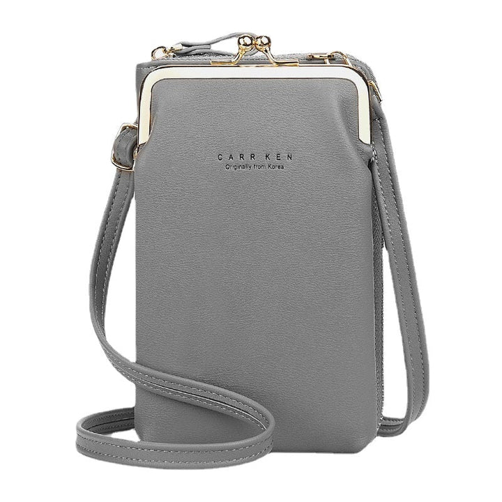 Women 9 Card Slots Phone Bag Solid Crossbody Bag Shoulder Bag DTTT Image 7