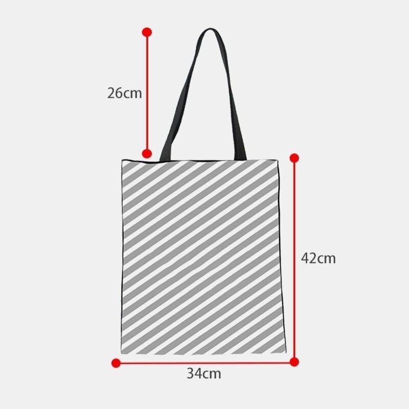 women canvas breaking hole denim 3d cute cat dog pattern outdoor handbag shoulder bag tote DTTT Image 1