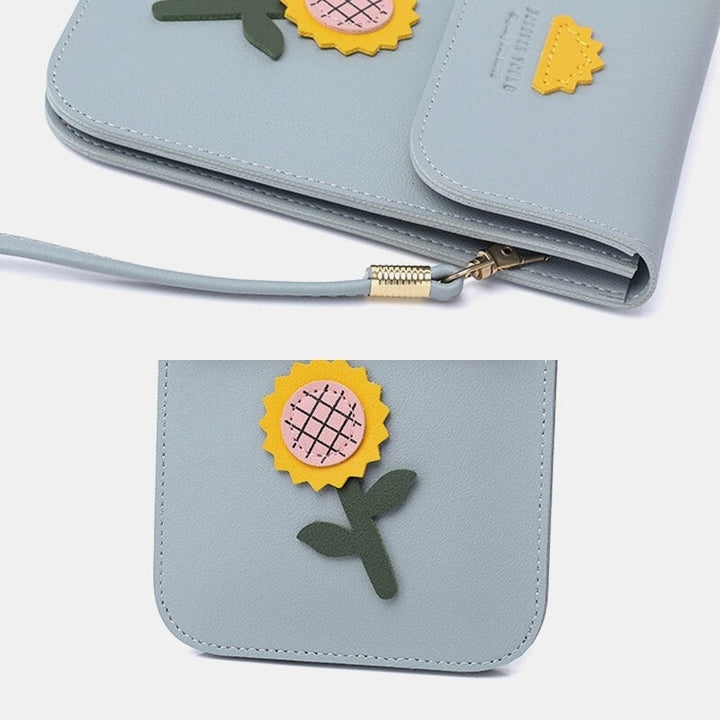 Women Casual Flower Printed 6.3inch Phone Mini Shoulder Crossbody Bag DTTT Image 2