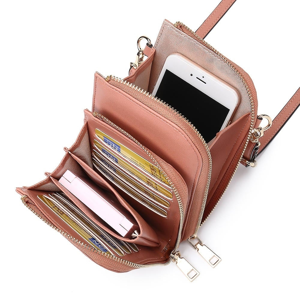 Women Multi-Slot Comestic Crossbody Bag Mini Phone Bag DTTT Image 3