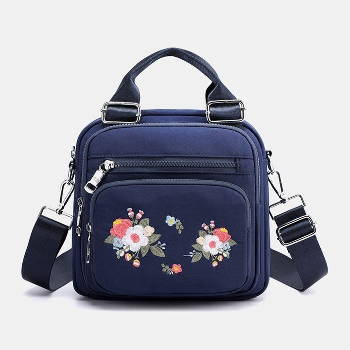 Women Nylon Fashion Embroidered Crossbody Bag Shoulder Bag Handbag- PPT DTTT Image 1