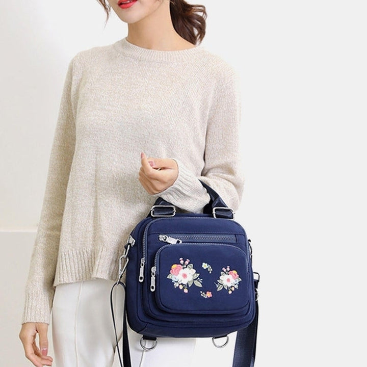 Women Nylon Fashion Embroidered Crossbody Bag Shoulder Bag Handbag- PPT DTTT Image 8