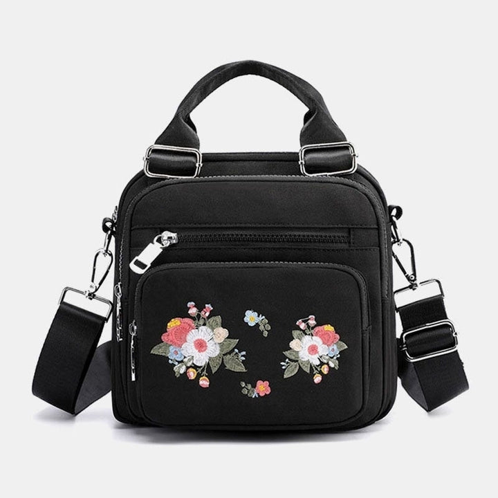 Women Nylon Fashion Embroidered Crossbody Bag Shoulder Bag Handbag- PPT DTTT Image 10