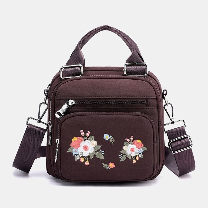 Women Nylon Fashion Embroidered Crossbody Bag Shoulder Bag Handbag- PPT DTTT Image 12