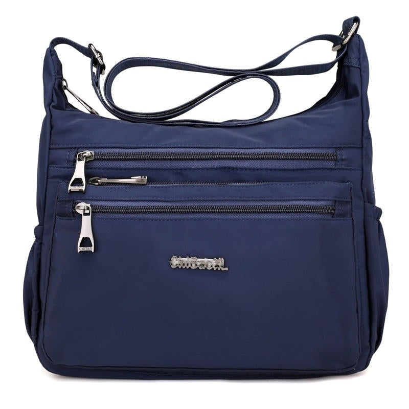 Women Nylon Light Shoulder Bags Multi Pockets Waterproof Crossbody Bag Image 3