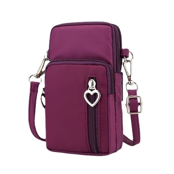 women nylon water resistant crossbody multi function phone bag shoulder bag DTTT Image 9