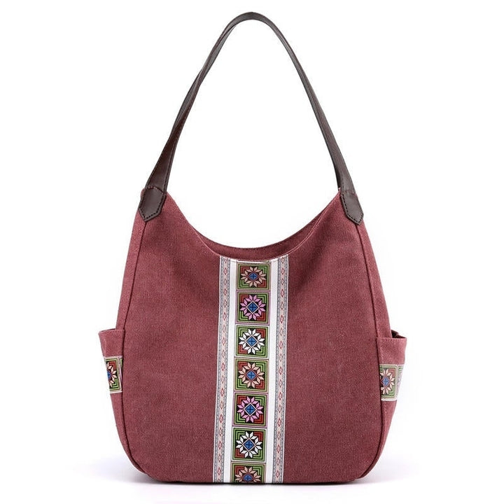 Women Large Capacity Canvas Handbag Shoulder Bag For Outdoor Shopping DTTT Image 7