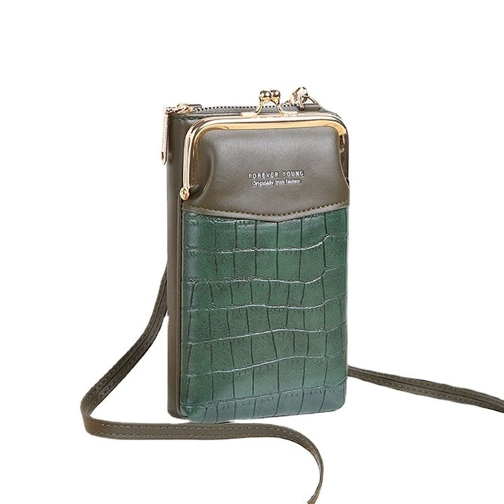 Women Large Capacity Zipper Wallet Portable 6.5 Inch Phone Shoulder Crossbody Bag Image 1