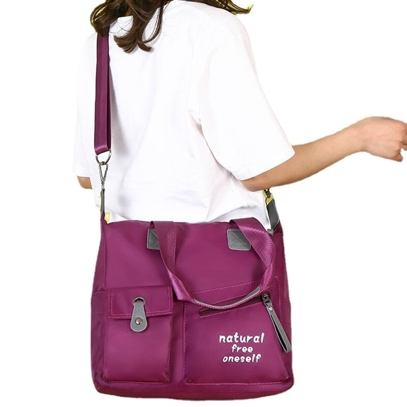 Women Large Capacity Waterproof Nylon Handbag Shoulder Bag For Outdoor Image 4