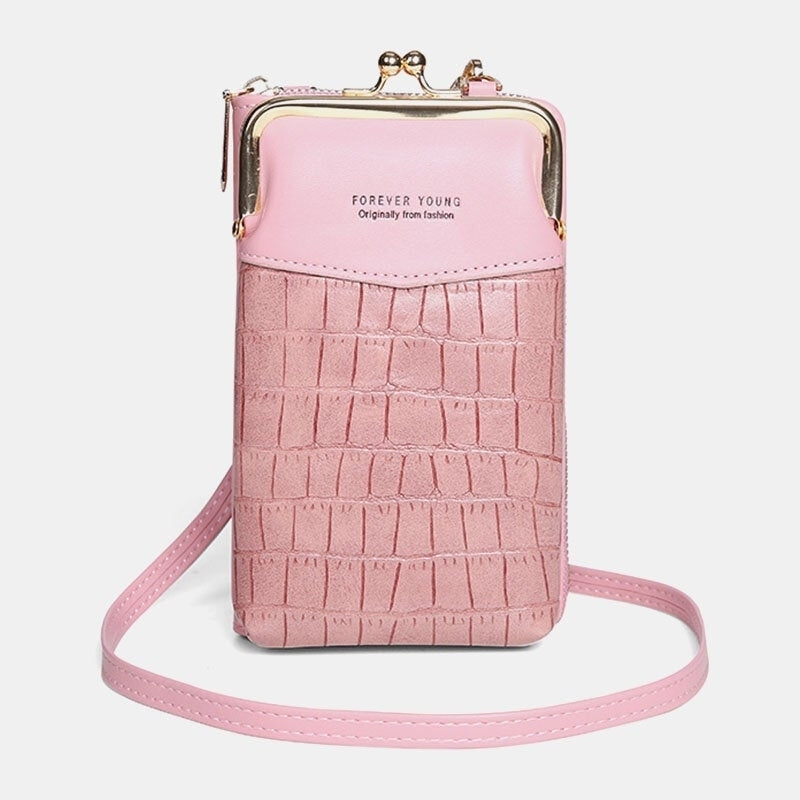 Women Large Capacity Zipper Wallet Portable 6.5 Inch Phone Shoulder Crossbody Bag Image 8