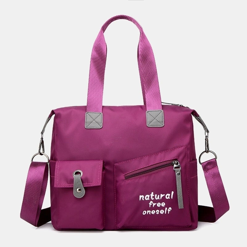 Women Large Capacity Waterproof Nylon Handbag Shoulder Bag For Outdoor Image 9