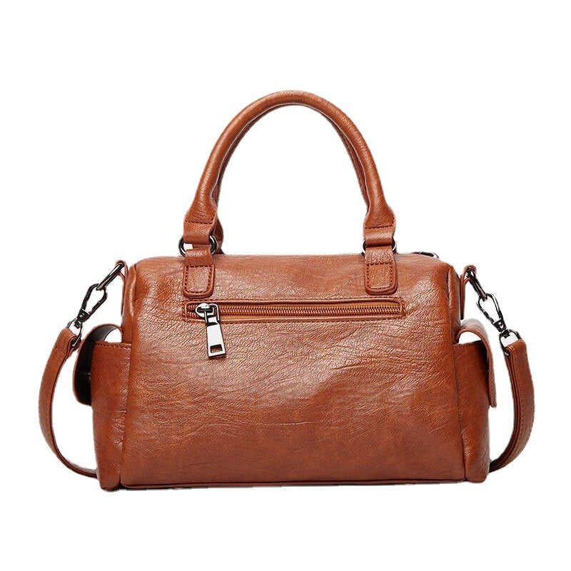 Women Large Capacoty Crossbody Bag Multi-pocket Soft Leather Shoulder Bag Handbag Image 2