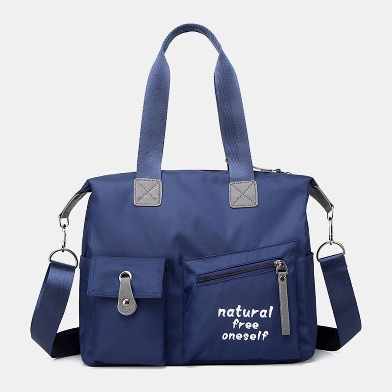 Women Large Capacity Waterproof Nylon Handbag Shoulder Bag For Outdoor Image 11