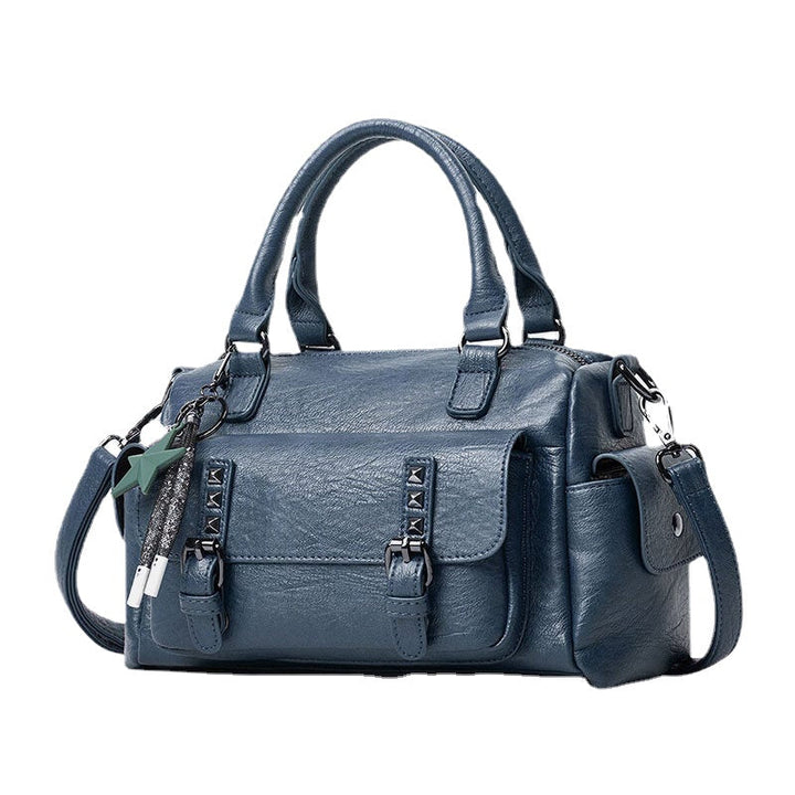 Women Large Capacoty Crossbody Bag Multi-pocket Soft Leather Shoulder Bag Handbag Image 1