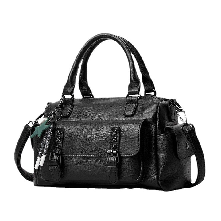 Women Large Capacoty Crossbody Bag Multi-pocket Soft Leather Shoulder Bag Handbag Image 1