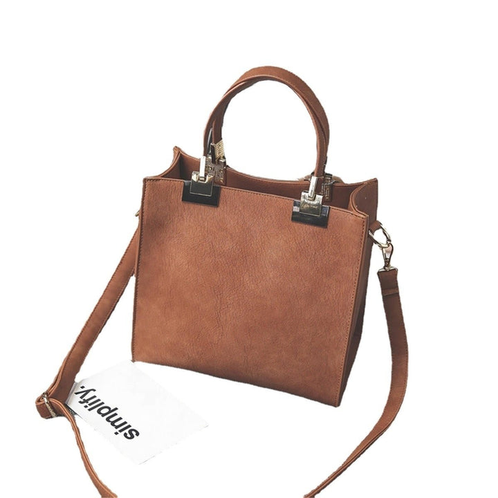 Women Leather Handbag Lady Shoulder Bag Tote Crossbody Messenger Bag Image 1