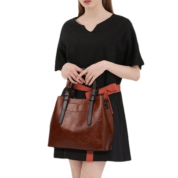 Women Lightweight Breathable Soft Vintage Large Capacity Crossbody Shoulder Bag Handbag Image 2