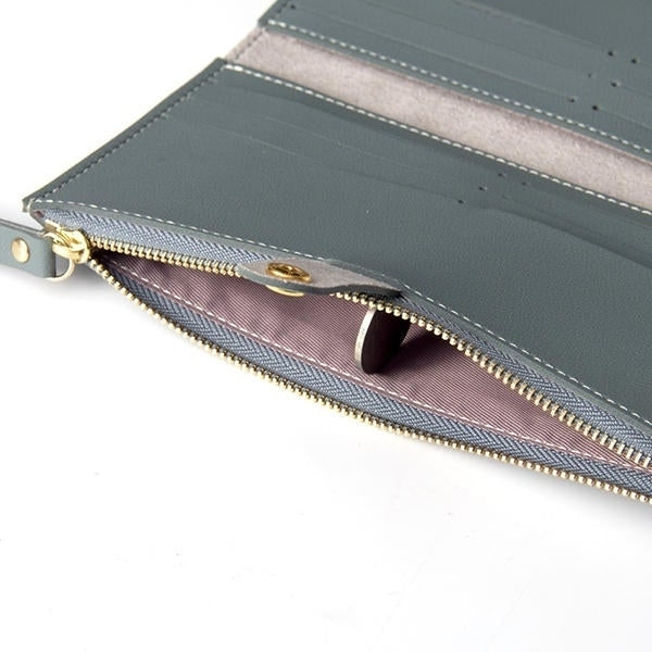 Women Multi Slot Elegant Long Wallet Card Holder Purse Phone Bag Fits 5.5 inch Cellphone Image 2