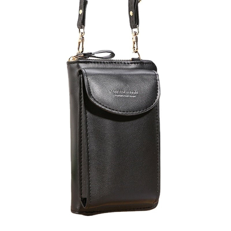 Women Mini Wild Long PU Leather Wallet 6.3 Inch Phone Shoulder Crossbody Bag Image 6