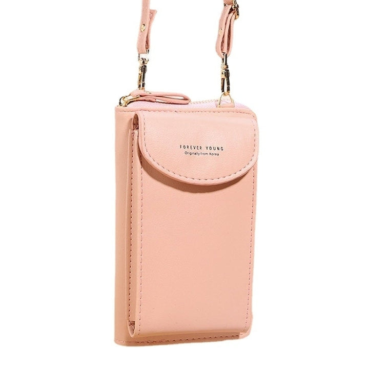 Women Mini Wild Long PU Leather Wallet 6.3 Inch Phone Shoulder Crossbody Bag Image 7