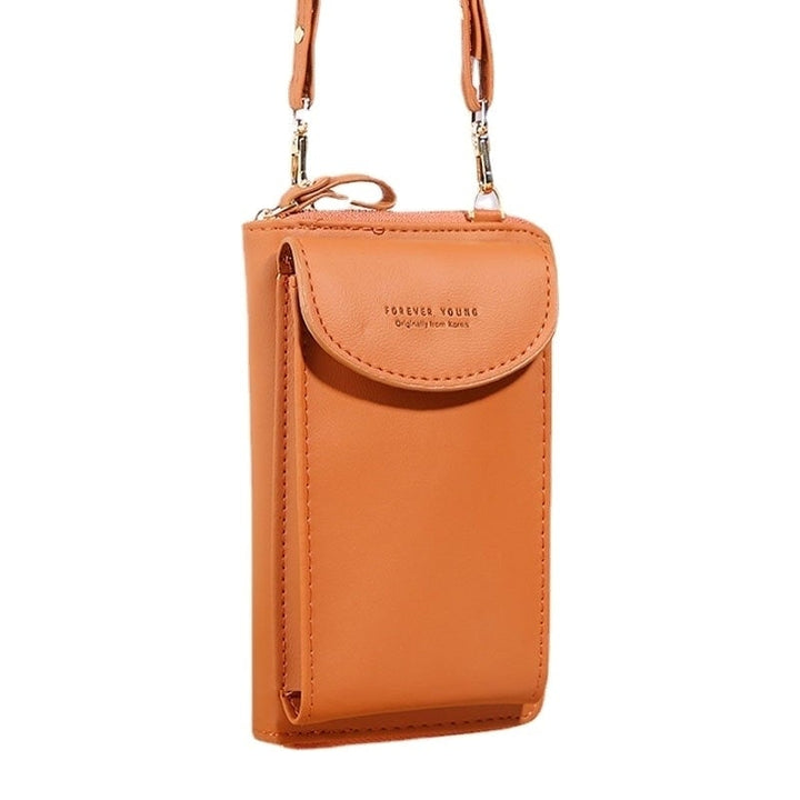 Women Mini Wild Long PU Leather Wallet 6.3 Inch Phone Shoulder Crossbody Bag Image 8