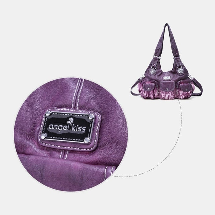 Women Multi-Pocket Crossbody Bag Tie Dye Shoulder Bag Image 4