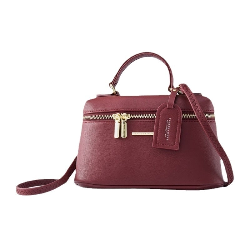 Women PU Leather Large Capacity Casual Simple Shoulder Crossbody Bag Handbag Image 2