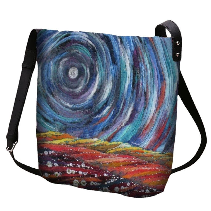 women starry sky colorful diy lamb hair bag crossbody bag Image 4