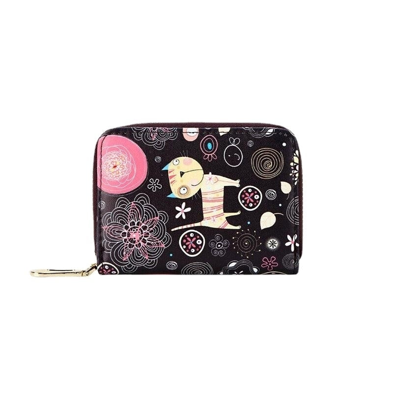 women pu leather rfid anti theft organ design multi card slot mini cute purse Image 1