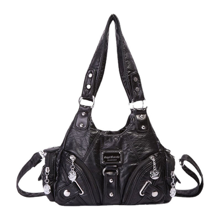 Women PU Leather Vintage Multi-pocket Convertible Anti-theft Crossbody Shoulder Bag Handbag Image 1