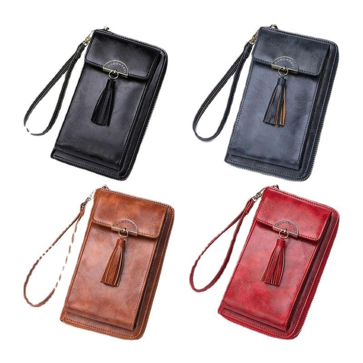 Women RFID Anti-theft Multifunction Crossbody Multi-card Slots Wallet Clutch Phone Bag Image 1