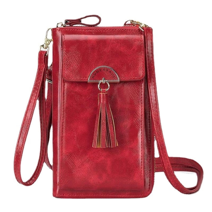 Women RFID Anti-theft Multifunction Crossbody Multi-card Slots Wallet Clutch Phone Bag Image 2