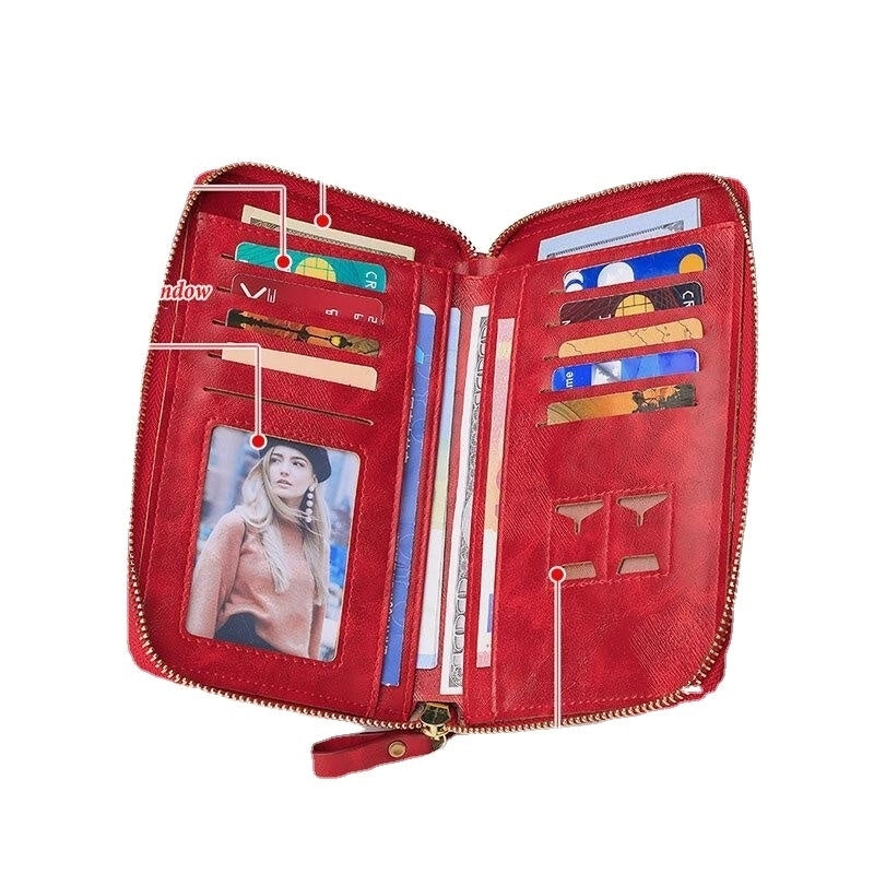 Women RFID Anti-theft Multifunction Crossbody Multi-card Slots Wallet Clutch Phone Bag Image 6