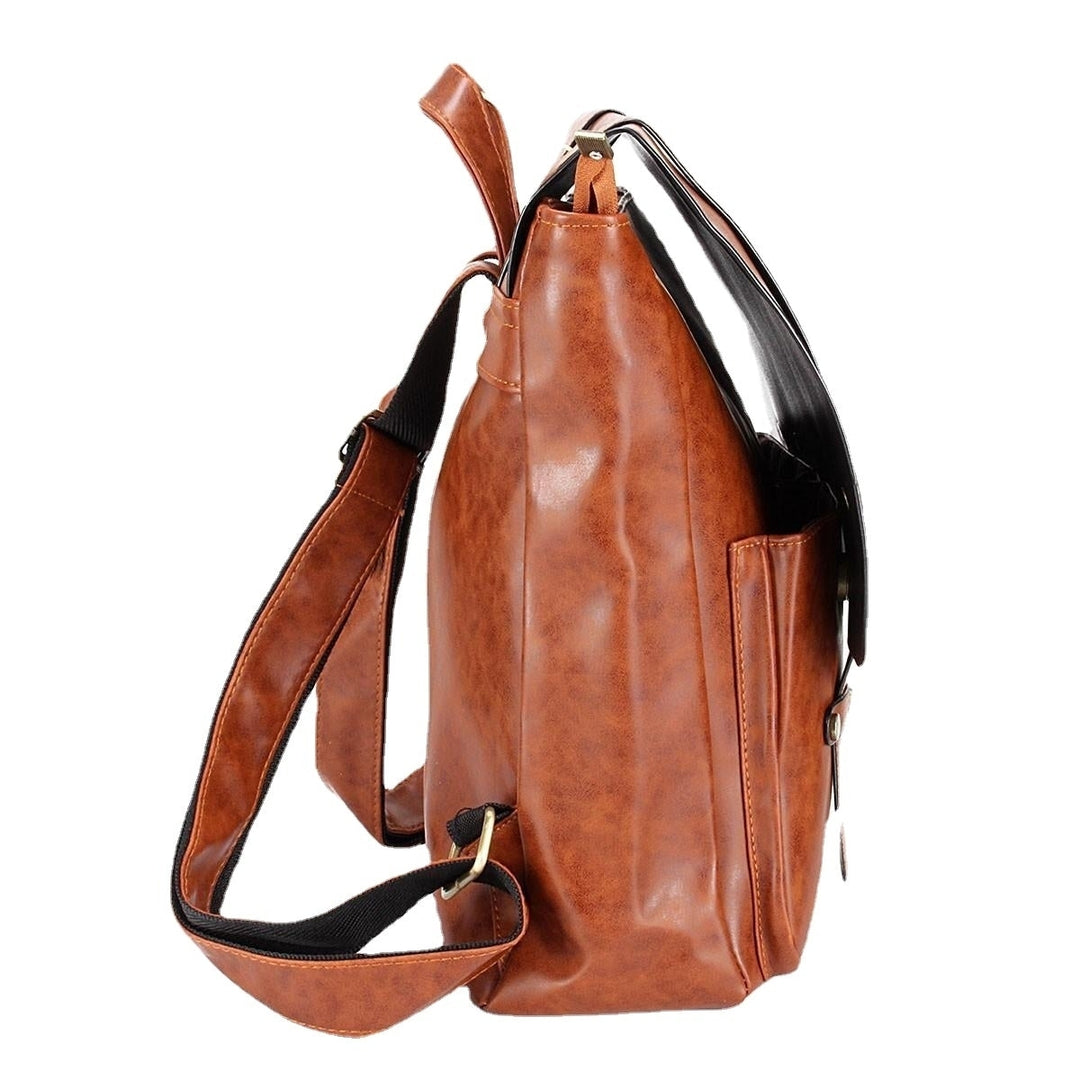 Women Rivet Backpack Vintage School Outdoor Travel Bags Image 3