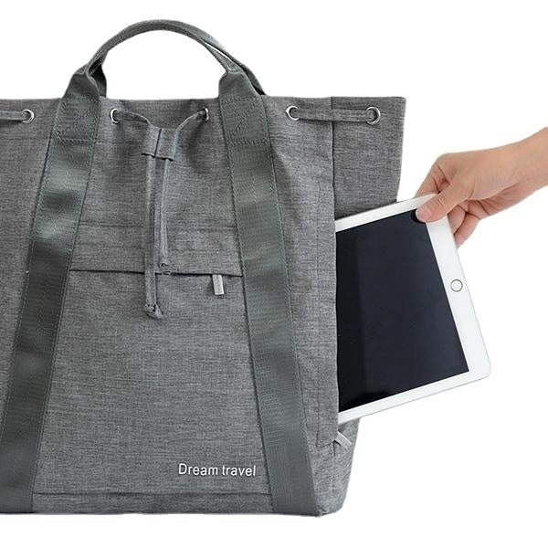 Women Waterproof Large Capacity Drawstring Travel Handbag Duffel Bag Backpack Image 7