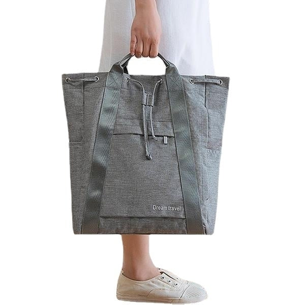 Women Waterproof Large Capacity Drawstring Travel Handbag Duffel Bag Backpack Image 9