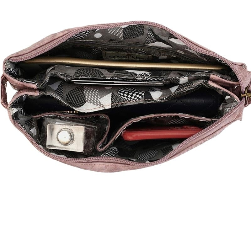 Women Waterproof Hardware Multi-pocket Anti-theft Crossbody Shoulder Bag Image 12