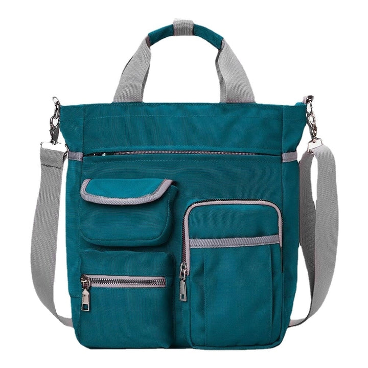 women waterproof large capacity multi pocket handbag shoulder bag Image 4