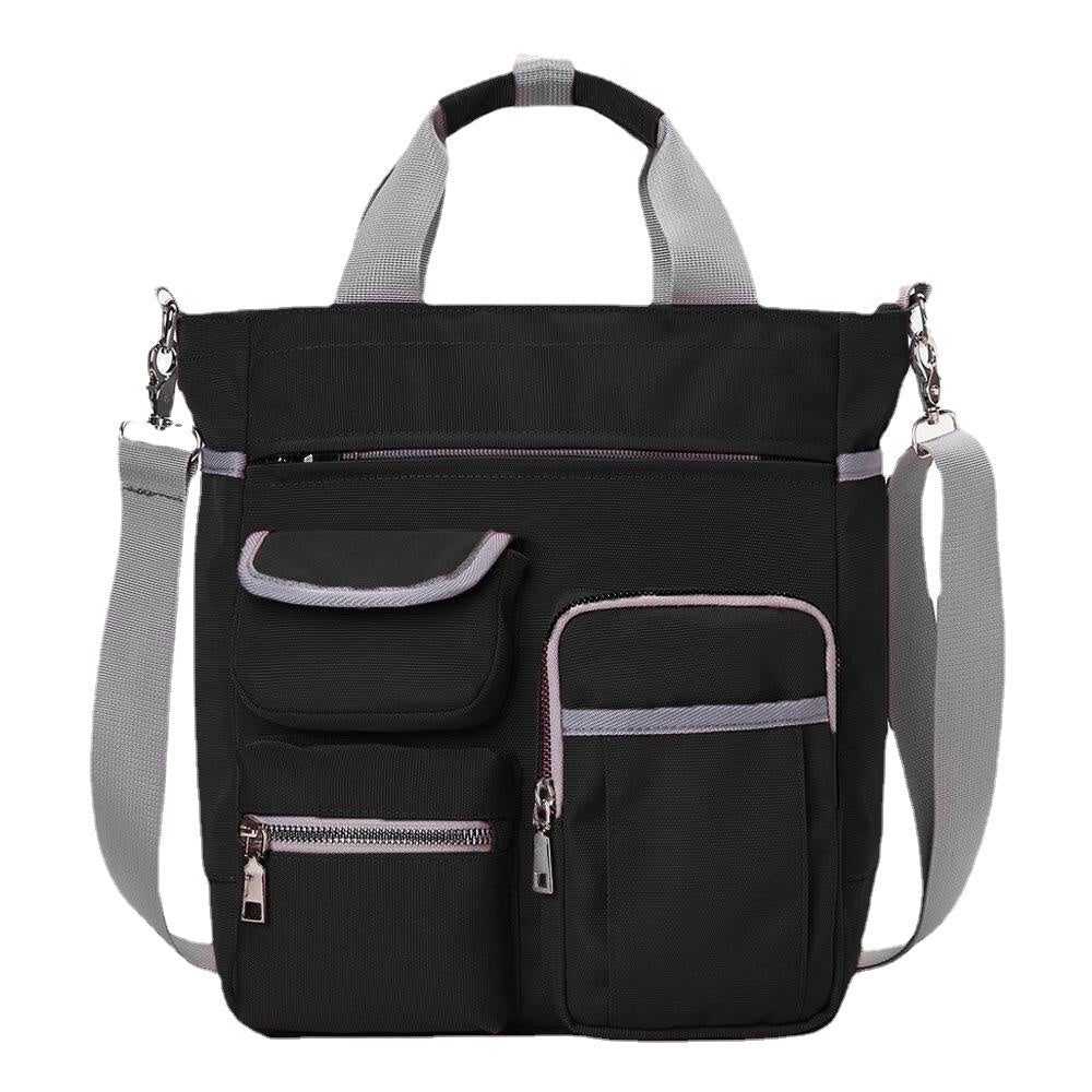 women waterproof large capacity multi pocket handbag shoulder bag Image 6
