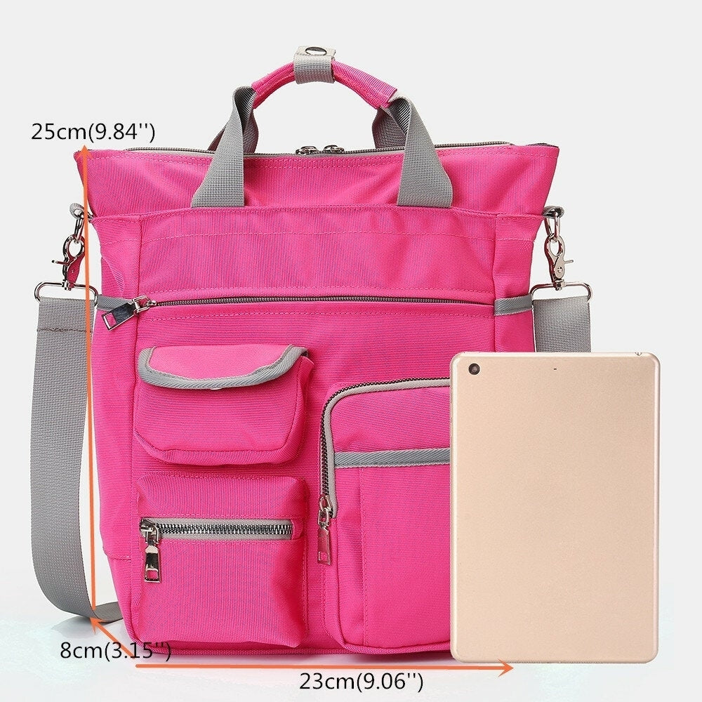 women waterproof large capacity multi pocket handbag shoulder bag Image 9